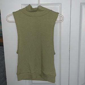 Green high neck top